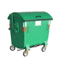 1100L Galvanized Outdoor Garbage Bin