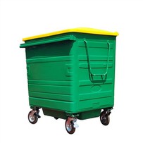 1100L Galvanized Spray Plastic Garbage Bin