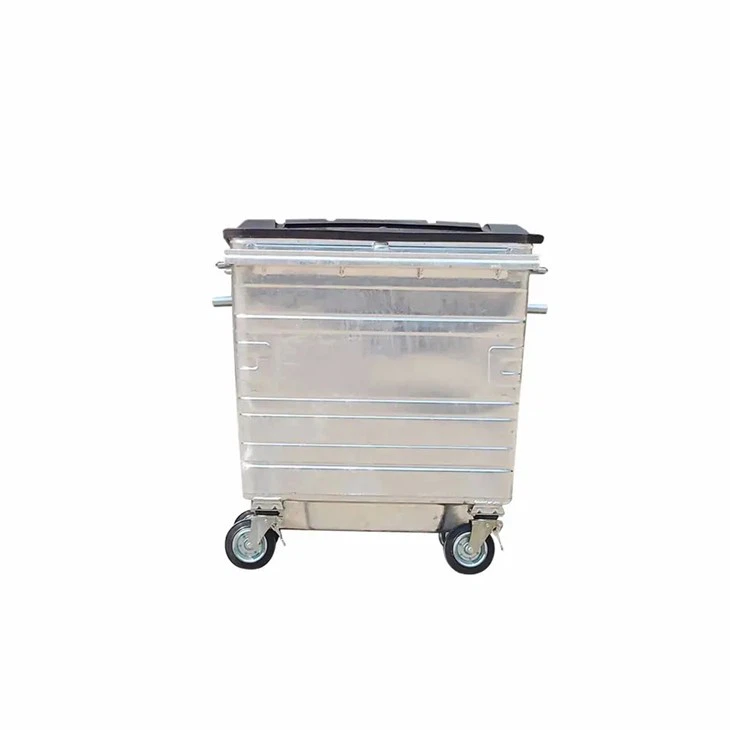 1100L Galvanised Garbage Can
