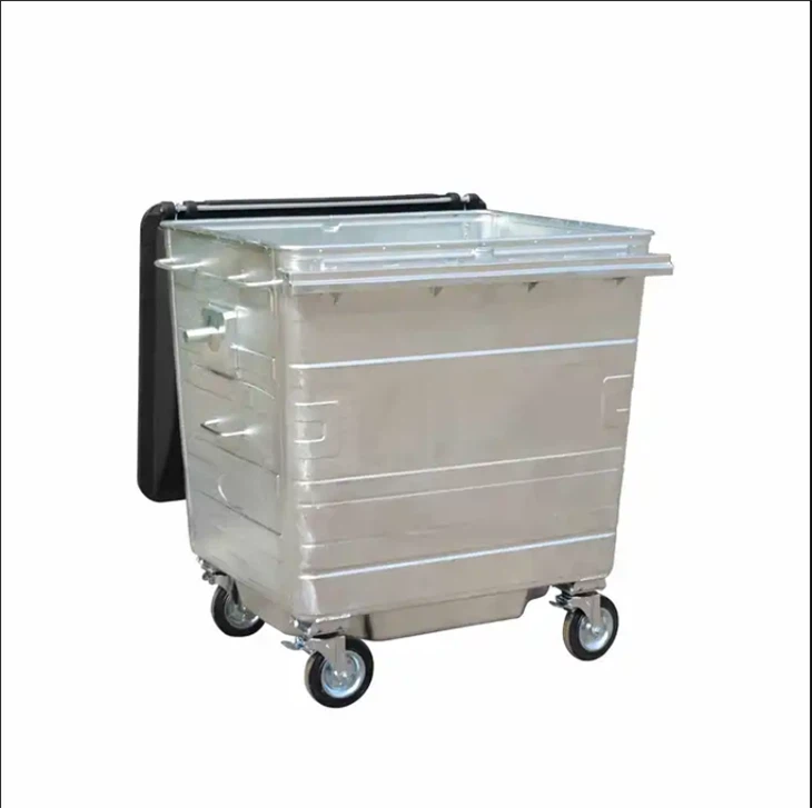 Galvanized Trash Can With Locking Lid