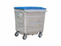 1100L Galvanised Garbage Can