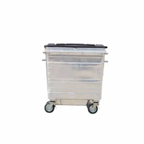 Galvanized Trash Can With Locking Lid