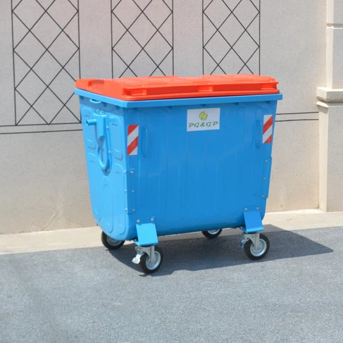 Galvanized Garbage Bin with Wheels Galvanized Garbage Bin with Wheels