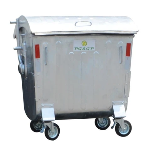 Customized Logo Industrial Hot Selling 1100 Liter Trash Bin With Lid